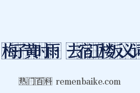 梅子黄时雨·去宿江楼反义词是什么意思的图片